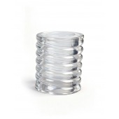 Прозрачная сквозная насадка на пенис с ребрышками - Sex Expert - в Набережных Челнах купить с доставкой