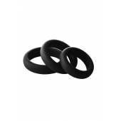 Набор из 3 черных эрекционных колец Smooth Silicone Cockring Pack - Dream Toys - в Набережных Челнах купить с доставкой