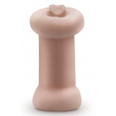 Телесный люминесцентный двусторонний мастурбатор Tasha - Blush Novelties - в Набережных Челнах купить с доставкой