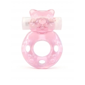 Розовое эрекционное виброкольцо в форме мишки - 1137 - в Набережных Челнах купить с доставкой