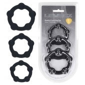 Набор из 3 эрекционных колец Beaded Silicone Cockring Set - Shots Media BV - в Набережных Челнах купить с доставкой