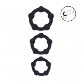Набор из 3 эрекционных колец Beaded Silicone Cockring Set - Shots Media BV - в Набережных Челнах купить с доставкой