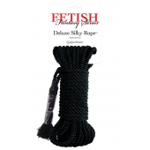 Черная веревка для фиксации Deluxe Silky Rope - 9,75 м. - Pipedream - купить с доставкой в Набережных Челнах