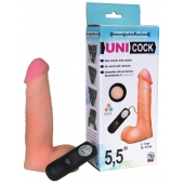 Фаллическая насадка Харнесс UNICOCK 5,5  с вибрацией - 17 см. - LOVETOY (А-Полимер) - купить с доставкой в Набережных Челнах