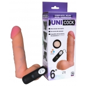 Фаллическая насадка Харнесс UNICOCK 6  с вибрацией - 18 см. - LOVETOY (А-Полимер) - купить с доставкой в Набережных Челнах