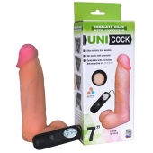 Фаллическая насадка Харнесс UNICOCK 7  с вибрацией - 19 см. - LOVETOY (А-Полимер) - купить с доставкой в Набережных Челнах