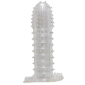 Гелевая прозрачная насадка c шипами - 12 см. - Toyfa Basic - в Набережных Челнах купить с доставкой