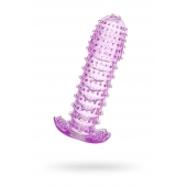 Гелевая фиолетовая насадка с шипами - 12 см. - Toyfa Basic - в Набережных Челнах купить с доставкой