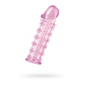 Гелевая розовая насадка на фаллос с шипами - 12 см. - Toyfa Basic - в Набережных Челнах купить с доставкой