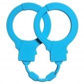Голубые силиконовые наручники Stretchy Cuffs Turquoise - Lola Games - купить с доставкой в Набережных Челнах