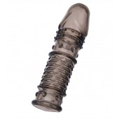 Дымчатая закрытая насадка ToyFa XLover с чешуйками и пупырышками - 13,5 см. - ToyFa - в Набережных Челнах купить с доставкой