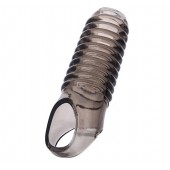 Дымчатая насадка с рёбрышками и подхватом мошонки ToyFa XLover - 12,5 см. - ToyFa - в Набережных Челнах купить с доставкой