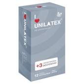 Презервативы с рёбрами Unilatex Ribbed - 12 шт. + 3 шт. в подарок - Unilatex - купить с доставкой в Набережных Челнах
