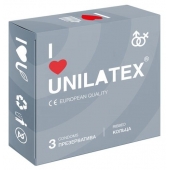 Презервативы с рёбрами Unilatex Ribbed - 3 шт. - Unilatex - купить с доставкой в Набережных Челнах