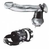 Утяжка на пенис и мошонку Cock Ring With 1.5  Ball Stretcher And Optional Weight Ring - BlueLine - купить с доставкой в Набережных Челнах