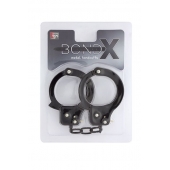 Чёрные наручники из листового металла BONDX METAL CUFFS BLACK - Dream Toys - купить с доставкой в Набережных Челнах