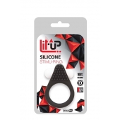 Чёрное эрекционное кольцо LIT-UP SILICONE STIMU RING 1 BLACK - Dream Toys - в Набережных Челнах купить с доставкой