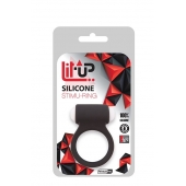 Чёрное эрекционное виброкольцо LIT-UP SILICONE STIMU RING 3 BLACK - Dream Toys - в Набережных Челнах купить с доставкой