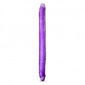 Фиолетовый двусторонний фаллоимитатор B Yours 16  Double Dildo - 40,6 см. - Blush Novelties