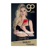 Пластиковая метелочка с красными пёрышками Small Feather Tickler - 32 см. - Blush Novelties - купить с доставкой в Набережных Челнах