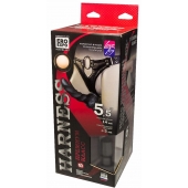 Пояс харнесс премиум класса WOMAN SIMPLEX(S) с 3 черными насадками - LOVETOY (А-Полимер) - купить с доставкой в Набережных Челнах