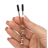 Золотистые зажимы для сосков и клитора All Sensation Nipple and Clitoral Chain - Fifty Shades of Grey - купить с доставкой в Набережных Челнах