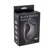 Чёрное эрекционное кольцо с анальной пробкой Button Anal Plug - Lola Games - в Набережных Челнах купить с доставкой