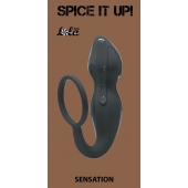 Серое эрекционное кольцо Sensation с анальным стимулятором - Lola Games - в Набережных Челнах купить с доставкой