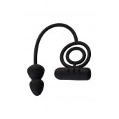Чёрное эрекционное кольцо с вибропулькой и анальным хвостом - Erotist Adult Toys - в Набережных Челнах купить с доставкой