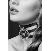 Чёрный тройной чокер с большим кольцом - Bijoux Pour Toi - купить с доставкой в Набережных Челнах