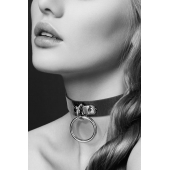 Узенький ошейник из полиуретана с кольцом - Bijoux Pour Toi - купить с доставкой в Набережных Челнах