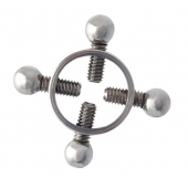 Серебристые зажимы для сосков на винтах - ToyFa - купить с доставкой в Набережных Челнах