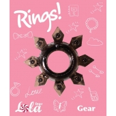 Чёрное эрекционное кольцо Rings Gear - Lola Games - в Набережных Челнах купить с доставкой