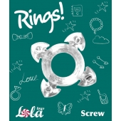 Прозрачное эрекционное кольцо Rings Screw - Lola Games - в Набережных Челнах купить с доставкой