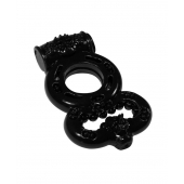 Чёрное эрекционное кольцо Rings Treadle с подхватом - Lola Games - в Набережных Челнах купить с доставкой