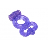 Фиолетовое эрекционное кольцо Rings Treadle с подхватом - Lola Games - в Набережных Челнах купить с доставкой