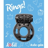 Черное эрекционное кольцо с вибрацией Rings Axle-pin - Lola Games - в Набережных Челнах купить с доставкой