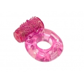Розовое эрекционное кольцо с вибрацией Rings Axle-pin - Lola Games - в Набережных Челнах купить с доставкой