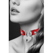 Красный чокер с замком в форме сердца - Bijoux Pour Toi - купить с доставкой в Набережных Челнах