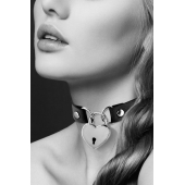 Черный чокер с замком в форме сердца - Bijoux Pour Toi - купить с доставкой в Набережных Челнах