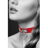 Красный узенький чокер с кольцом - Bijoux Pour Toi - купить с доставкой в Набережных Челнах