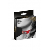 Красный узенький чокер с кольцом - Bijoux Pour Toi - купить с доставкой в Набережных Челнах