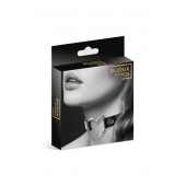 Чёрный чокер с кольцом в форме сердца - Bijoux Pour Toi - купить с доставкой в Набережных Челнах