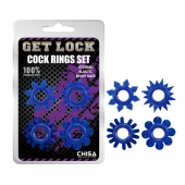 Набор из 4 синих колец Get Lock - Chisa - в Набережных Челнах купить с доставкой