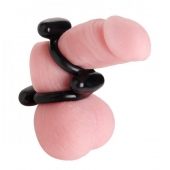 Двойное эрекционное кольцо Dual Stretch To Fit Cock and Ball Ring - XR Brands - в Набережных Челнах купить с доставкой