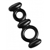 Двойное эрекционное кольцо Dual Stretch To Fit Cock and Ball Ring - XR Brands - в Набережных Челнах купить с доставкой