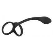 Эрекционное кольцо с утяжкой на мошонку и анальным плаг Black Velvets - Orion - в Набережных Челнах купить с доставкой