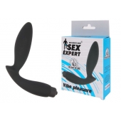 Чёрный вибростимулятор простаты Sex Expert Vibe Pleasure - Sex Expert - в Набережных Челнах купить с доставкой