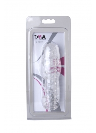 Прозрачная, закрытая насадка с шипами и точками - 13,5 см. - Toyfa Basic - в Набережных Челнах купить с доставкой