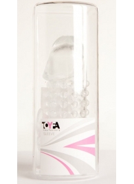 Гелевая прозрачная насадка с 2 отростками - 13 см. - Toyfa Basic - в Набережных Челнах купить с доставкой